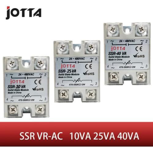 SSR -10VA/25VA/40VA VR To AC 40A white color Solid State Voltage Regulator SSVR