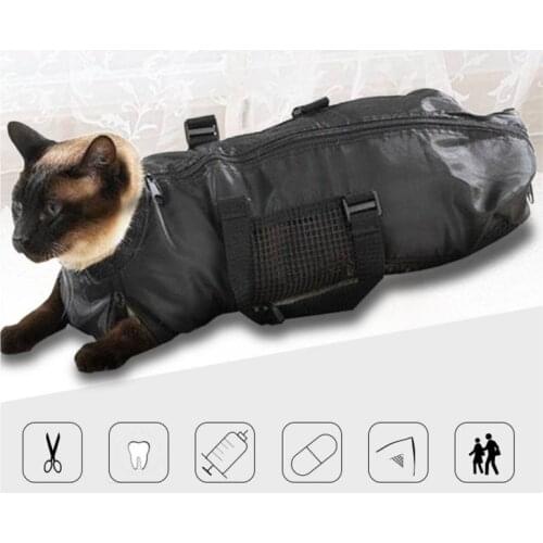 Cat Grooming Bag Medical Care Products Pet Cat Cat Restraint Bag with Handle for Bath Prevent Kitten Claw Scratch Cat Supplies