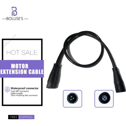 Motor Extension Cable Waterproof 9 Pin For 1000W Motor Electric Scooter Accessories Spare Parts For Bicycle