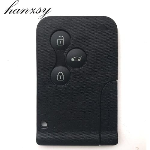3 Button Car Smart key Card For Renault Clio Logan Megane 2 3 Koleos Scenic Card Case Black Remote Key Shell blank Fob Small Key