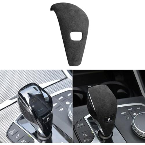 Suede Car Gear Shift Head Decoration Sticker Cover Trim for BMW NEW 3 Series G20 G28 G29 Z4 2017-2021 Auto Modification Styling