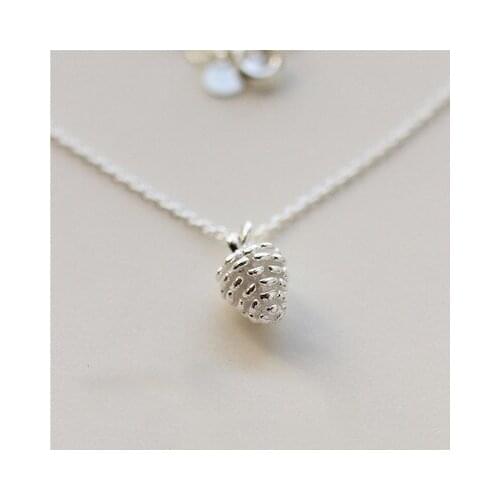 Daisies Pure 925 Sterling Silver Jewelry Pine nuts Necklaces & Pendants Statement Necklace Summer Jewelry For Women Bijoux