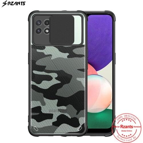 Rzants For Samsung Galaxy A22 5G 4G Case Hard [Camouflage Lens] Camera Protection Hlaf Clear Cover