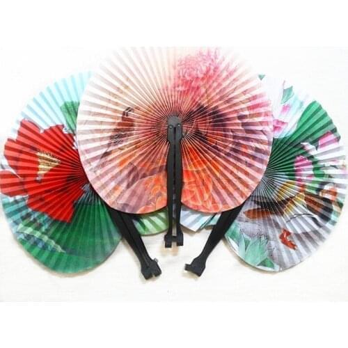 1000PCS Summer Style Art Chinese Folding Hand Paper Fans for Event Party Wedding Home Decoration Crafts Women Dancing Fan