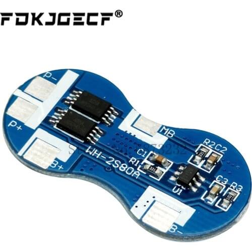 2S Li-ion 18650 Lithium Battery Charger Protection Board 7.4V Overcurrent Overcharge Overdischarge Protection 4A 2 Series BMS