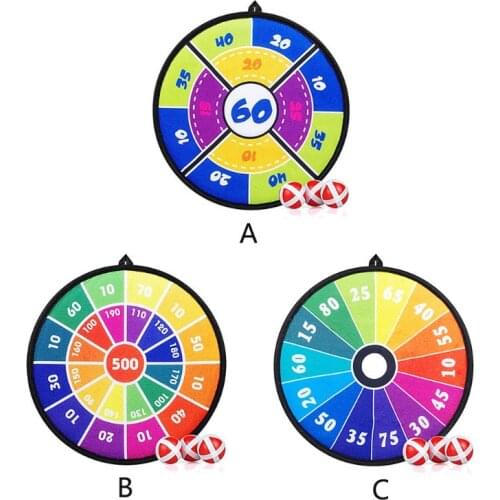 27.5cm Kids Safety Dart Board Sports Toys Sticky Ball Target Game Indoor Outdoor Parent-child Interaction