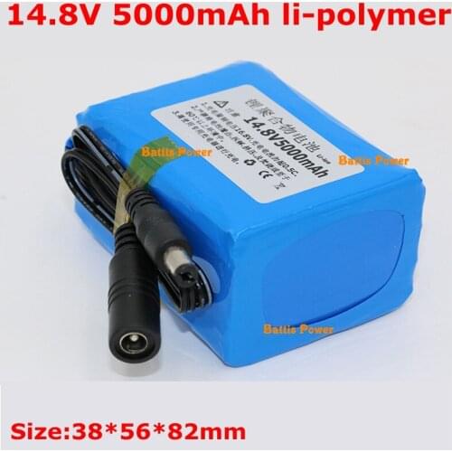 4pcs 14.8v lipo 5000mah battery pack 14.8v lithium battery 16.8v li-polymer for electronic organ wireless cctv camera cctv pack