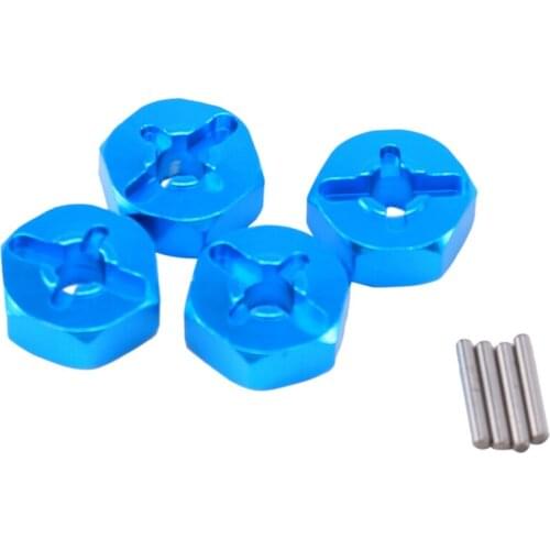 4Pcs Hexagonal Combiner Wheel Rim Hex 7Mm Upgrade 12Mm Metal Adapter for 1/18 Wltoys A949 A959 A969 A979 K929 1/10 Tires