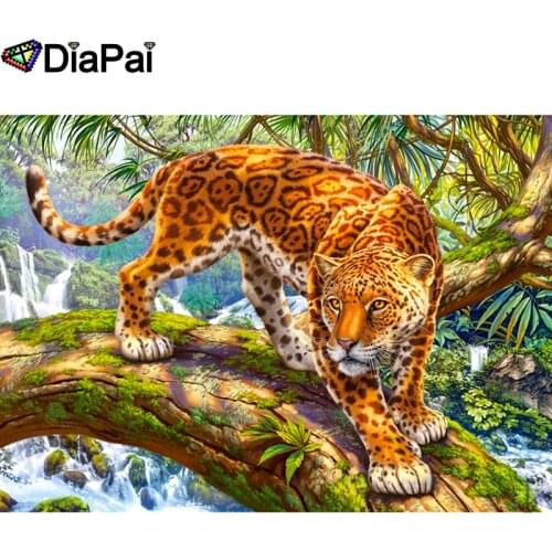 DIAPAI Diamond Painting 5D DIY 100% Full Square/Round Drill "Animal leopard" Diamond Embroidery Cross Stitch 3D Decor a22004