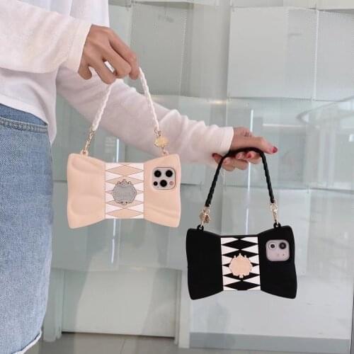 Luxury brand Crossbody Necklace strap Lanyard Cord Soft phone case For iphone 12 11 pro max xr x sx max 7 8 plus back cover