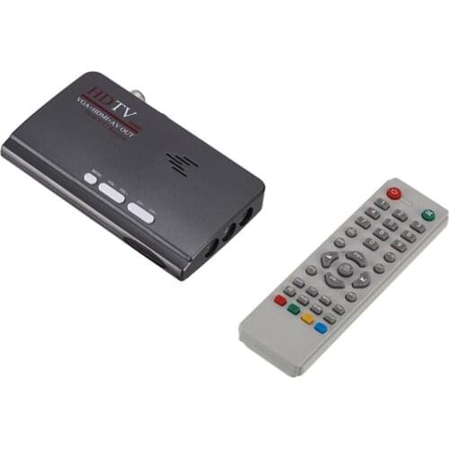 VGA DVB-T2 Digital TV Signal Receiver Decoder Mini TV Set Top Box with Remote Control Power Adapter