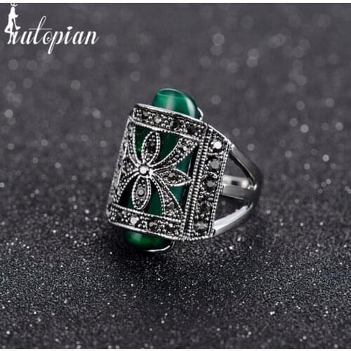 Iutopian Brand Medieval Style Retro Rings Anels For Women Bohemia Anti Allergy High Quality #AA1921