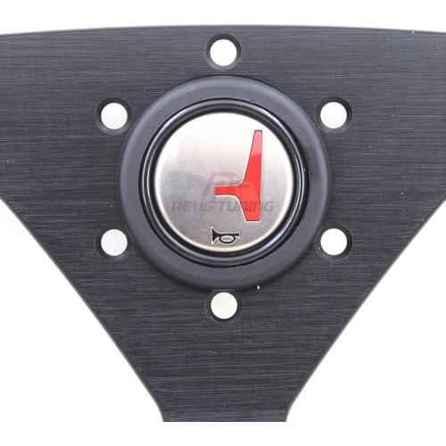 Red/Black Auto Racing Car Sport Race Steering Wheel Horn Button H Logo Push Cover
