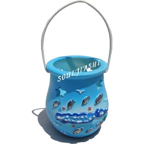 Maldives Souvenirs Creative Gifts Resin Bucket Seascape Candlestick Decoration