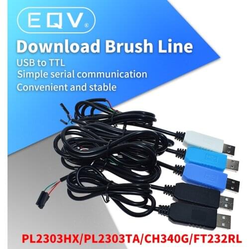 PL2303 USB to UART TTL Cable Module FT232RL PL2303HX USB Transfer to TTL RS232 Serial Port Adapter Module CH340 Download cable