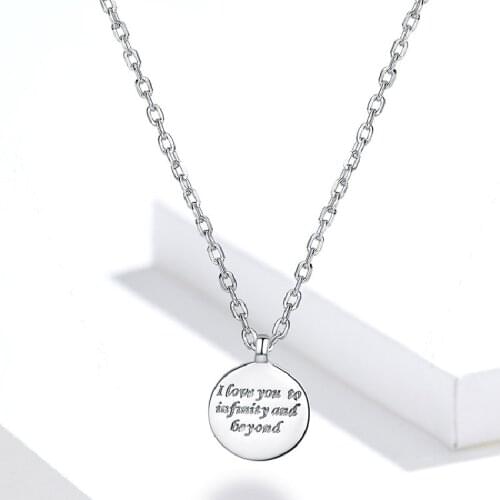 New 925 Romantic Couple Personality Cross-Border Hot Sale Lettering Necklace