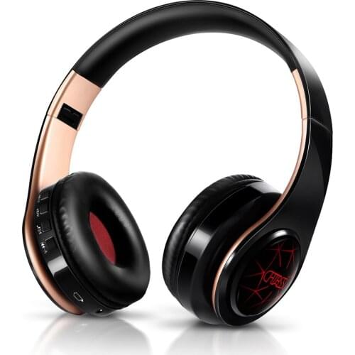 New Arrival LED Breathing Lights Wireless Bluetooth Headphone Sport Headset Support Mobile Computer Tablet Heavy Bass V5.0