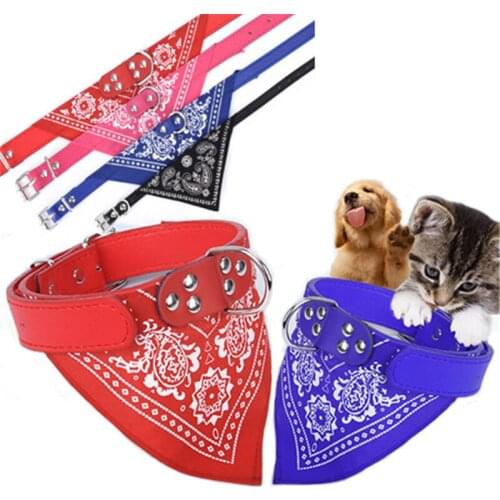 New Fahsion Small Dog Scarf Pet Soft Pet Cat Collar Adjustable Pet Cat Scarf Collars Neckerchief Necklace Trigon Pet Accessories