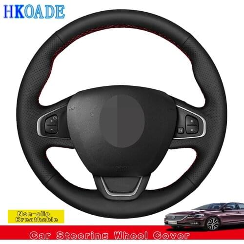 DIY Black Genuine Leather Hand-stitched Car Steering Wheel Cover For Toyota Corolla 2011 2012 2013 RAV4 2011 2012