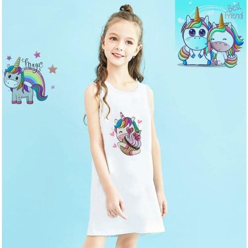 4 5 6 7 8 9 Years Summer Novelty Girl Princess Dress Cotton Unicorn Ballet Love Dresses Kids Dresses For Girls Children Clothing