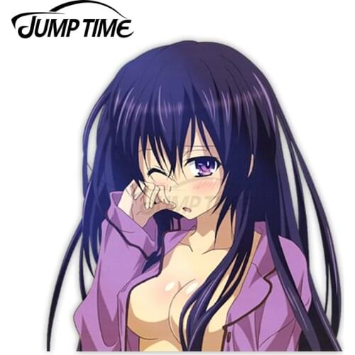 Jump Time Date a Live Yatogami Tohka Sexy Cute Anime Girl Vinyl Decal Waifu Peeker Big Head Car Stickers