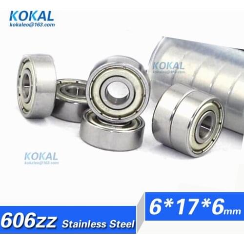 [S606ZZ]Free Shipping 10pcs P2 level stainless steel 440C DIY hardware bearing S606-2ZZ 80016ZZ fan ball bearing 6mm*17mm*6mm