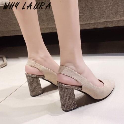 Ladies Sandals 2021 High Heels Sandals Closed Tops Straps Pointed Heels High Heels Heel Heels Fashion Summer Shoes Ladies Platfo