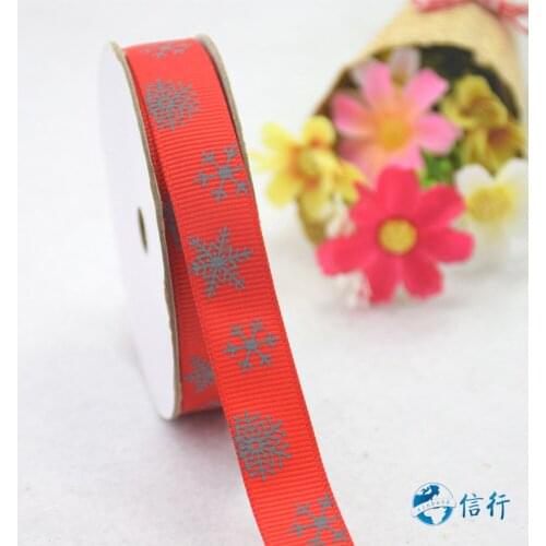 15mm width, printed snowflake trim ribbons Grosgrain ribbon,lace satin ribbons DIY hairbow accessories, gift package#3485