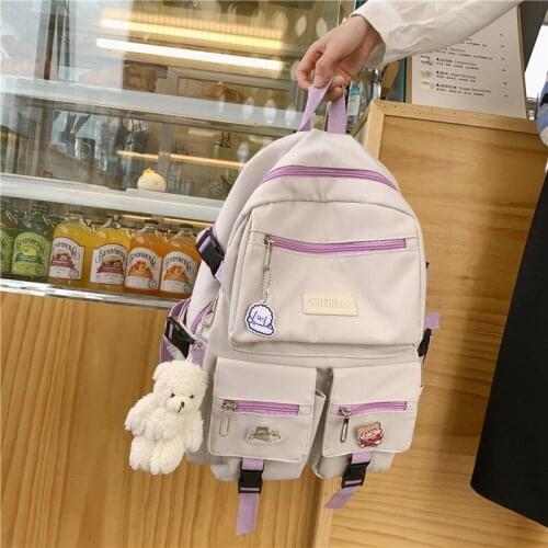 2021 Harajuku School Backpacks For Teenage Girls Kawaii Women Travel Bagpack
