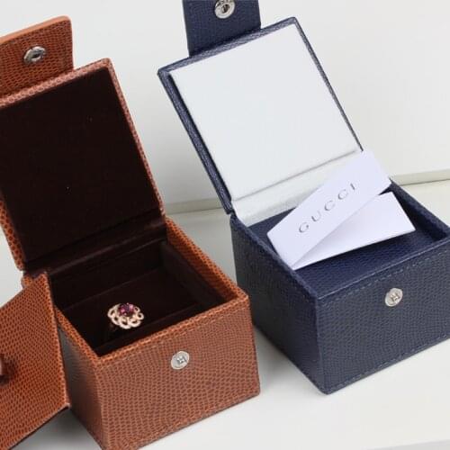 Blue and Orange color Ring and Earring Boxes with Buckle or Lock The Jewelry packing display boxes