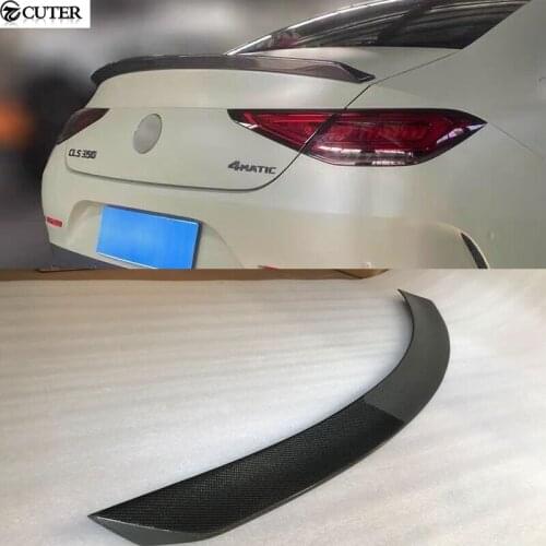 W257 CLS300 CLS53 AMG style Carbon fiber rear spoiler lip for Benz CLS300 CLS53 Car body kit 2019