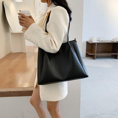 Womens Bag Large Capacity Shoulder Bags Pu Leather Shoulder Bags Ladies Wild Bags