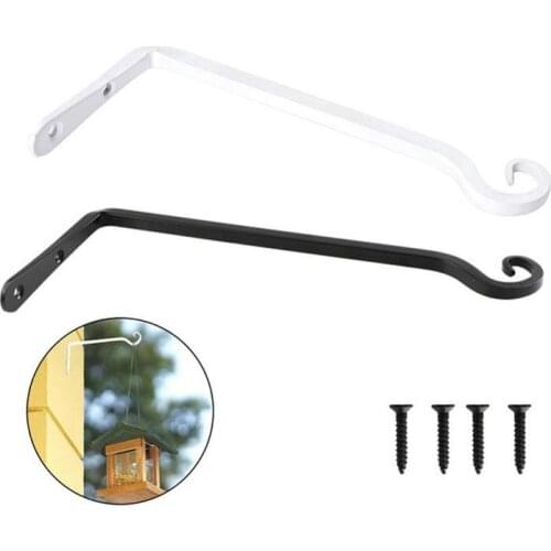 10inch Flower Basket Flower Pot Hook Hanging Plant Stand Wall Lamp Hook Straight Bird Feeder Hook Garden Decoration Hanging Hook