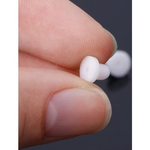 100PCS Anti-Pain Earring Back Pads Silicone Cushion for Clip on Earrings White