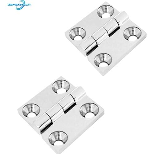 2X Heavy Duty SS 316 Marine Grade 1.5inch 38*38m Cast Boat Caravan RV Deck Cabinet Drawer Door Strap Butt Hinge Boat Accessories