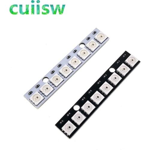8*1Bit 8 Bits WS2812 WS 2811 5050 RGB LED Lamp Panel Module 5V 8-Bit Rainbow LED Precise Light For Arduino 8 channel Lights