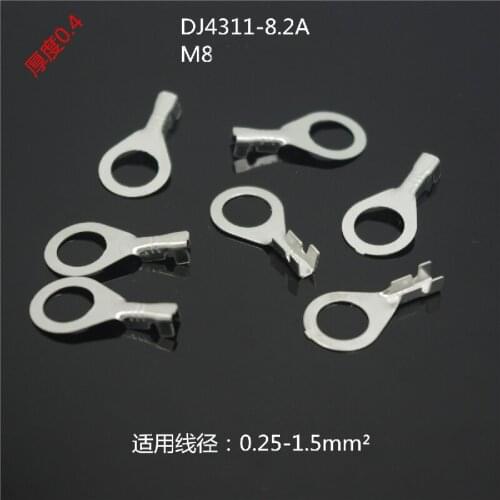 8.2 Circular Terminals Cold Terminals M8 Lugs Copper Openings Naked Tips DJ4311-8.2A Tin Plated
