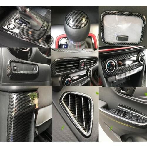 Car Interior Accessories Cover Trim For Hyundai Kona Encino Kauai 2018 2019 2020 Air Conditioning Window Switch Covering Styling