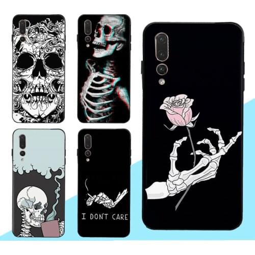 Skeleton skull bones Love horrible Case For Huawei P Smart 2019 Z P30 Lite P10 P40 P20 Pro Mate 30 Pro 10 20 Lite Cover