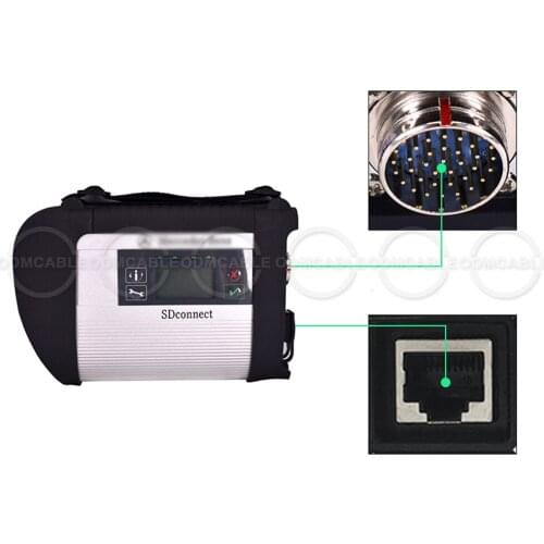 Sd C4 truck diagnosis tool Full with Software,Car Multiplexer OBD diagnostic scanner lan cable set