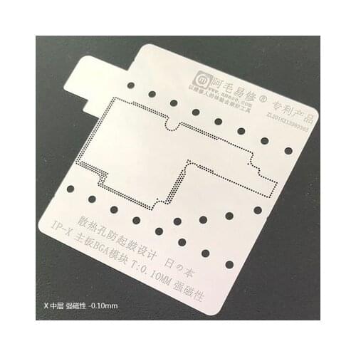 For iPhon X Midframe BGA Stencil Motherboard Module Middle Layer Reball Pin Heat Template Tin Plant Net 0.10 Thickness