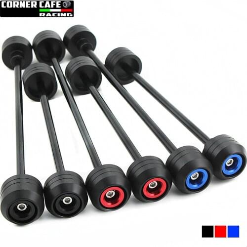 For SUZUKI GSXS750 GSXS1000 Hayabusa GSXR1300 GSR 600 750 Front Rear Axle Wheel Fork Crash Protector Swing Arm Slider Block Off