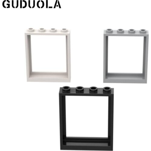 Guduola Window Frame 1x4x4 (6154 / 40527）Frames/Windows/Walls and Doors MOC Building Block Toys Parts 10pcs/LOT