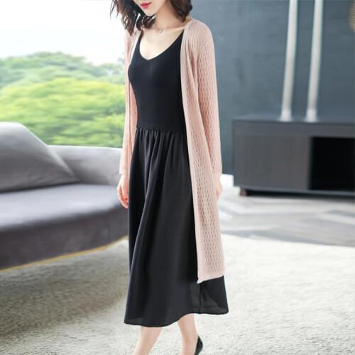 KMETRAM Long Cardigan Women Clothes 2020 Knitted Sweater Women Coats and Jackets Women Streetwear Cardigans Pull Femme MY3115