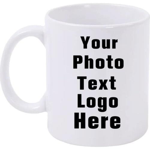 Coffee Cup Custom White Cup DIY Your Favorite Photo or Logo or Text Can Be Given To Friends and Family Creative Thermal Transfer