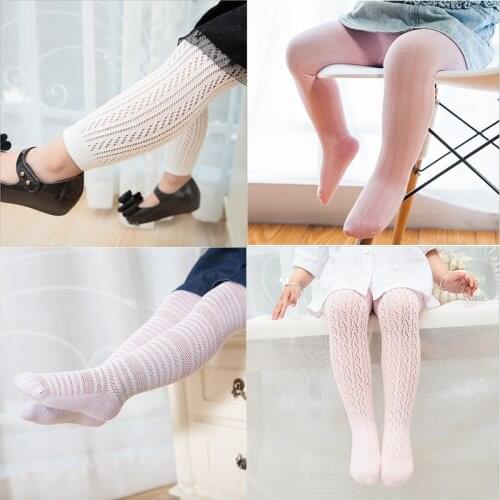 Toddler Girl Cotton Summer Pantyhose Newborn Infant Kid White Lace Ruffle Tights Child Mesh Thin Princess Pants Baby Accessories