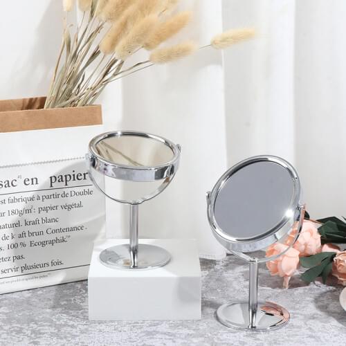 1pc Makeup Compact Mirror Magnification Tabletop Vanity Table Round Mirror Double Sided Makeup Tool