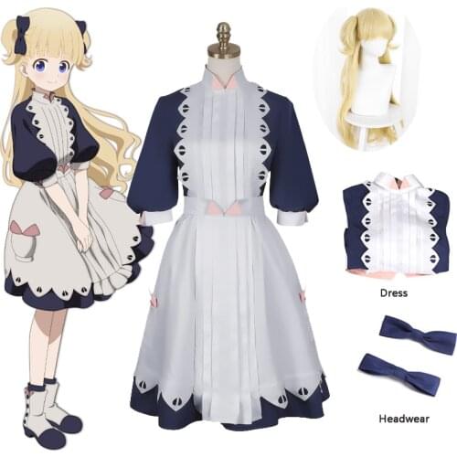 Anime Shadows House Emilico Cosplay Cosutmes Maid Dress Outfit Uniform Full Set for Women Girls Halloween Carnival Party