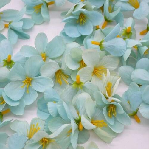 50pcs Silk Orchid Artificial Flower Heads Petals For Home DIY Crafts Decoration Wedding Party Supplies Festival Accessories