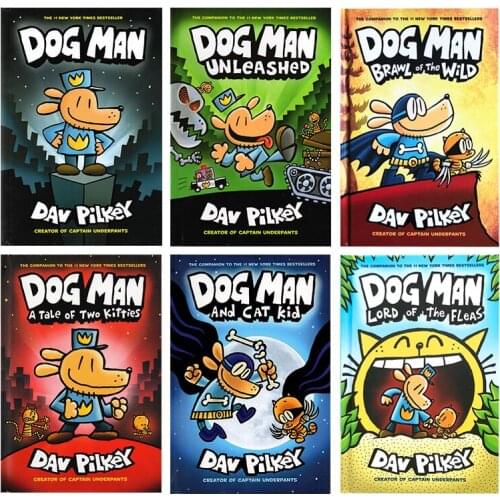 6 Books Set Dog Man The Epic Collection 1-6 English Kids Child Hilarious Humor Novel Manga Comic Book New
